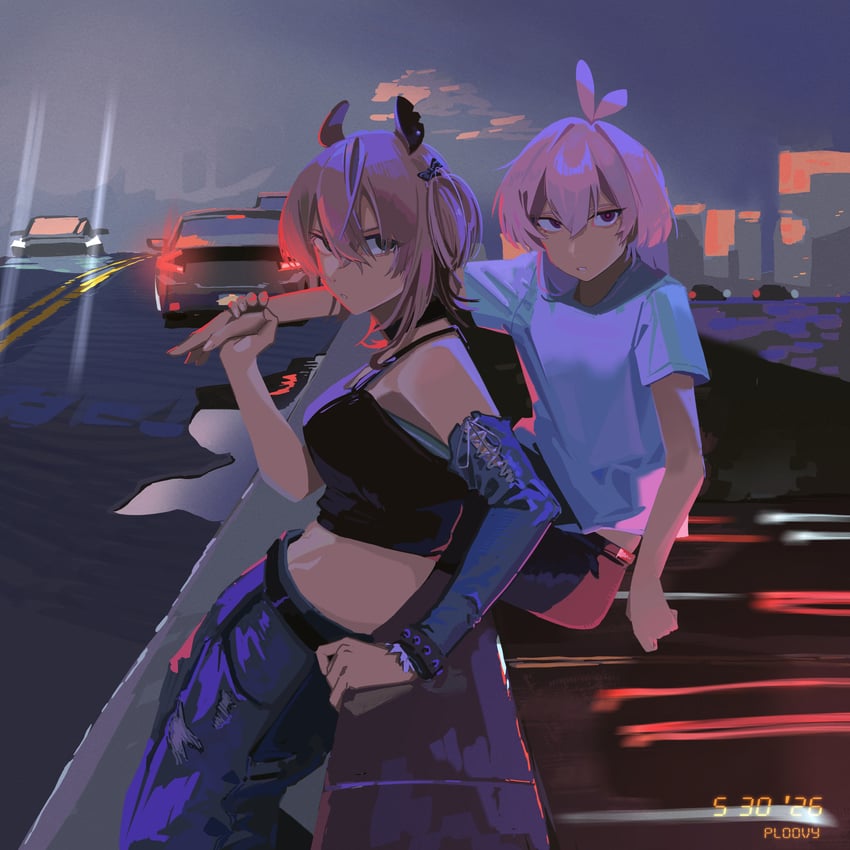 个人势虚拟主播、原创、Mumble (Shachimu) 2026年 2名女孩 残像 替换服装 兽耳穿孔