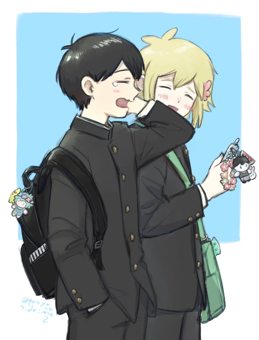 OMORI、Basil (OMORI)、Basil (梦境世界) 2个男孩 替换服装 呆毛 背包 包
