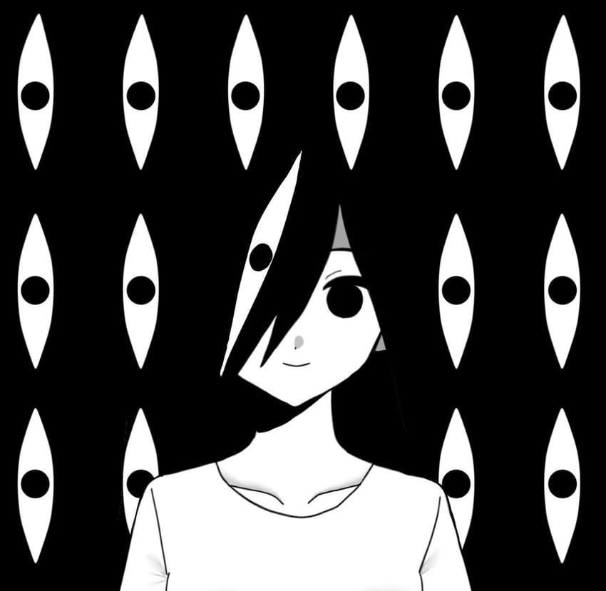 OMORI、Mari (Omori)、Mari (灵魂) (OMORI) 1名女孩 闭嘴 锁骨 连衣裙 灰度