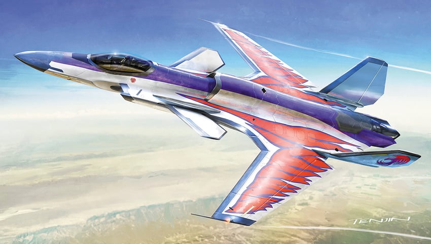 皇牌空战、长谷川（模型套件） 1个其他角色 飞行器 飞机 ASF-X 震电II 鸭翼