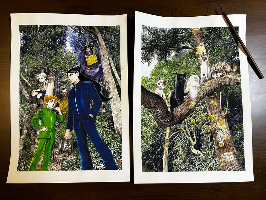 dark cat (manga)、jakokubou、kagezaki hyoui 5个男孩 饰绪 动物 画面内含画具 秃头