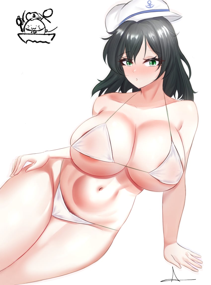 东方Project、村纱水蜜 1名女孩 锚标志 露乳晕 比基尼 黑发