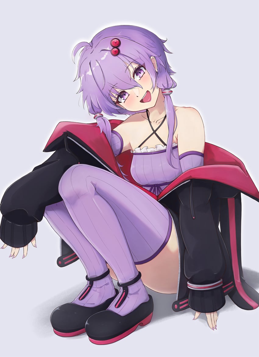 VOCALOID、VOICEROID、结月缘 1名女孩 :D 黑色夹克 黑鞋 乳房