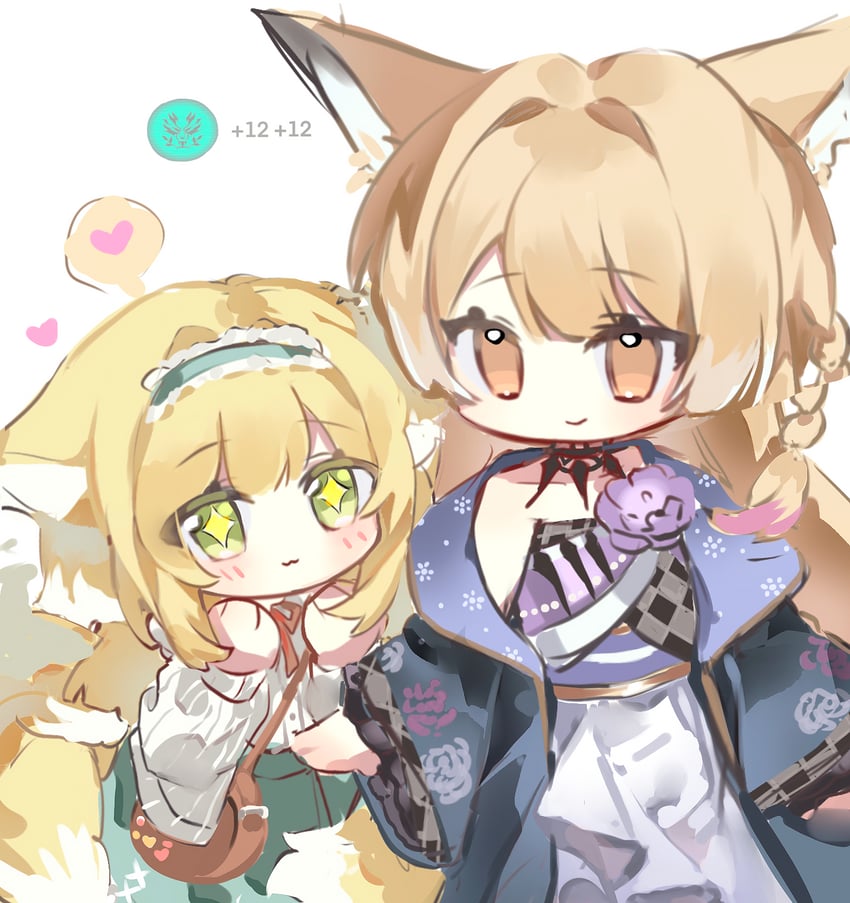 明日方舟、铃兰 (明日方舟)、铃兰 (春称) (明日方舟) +_+ 猫脸笑 包 金发 脸红