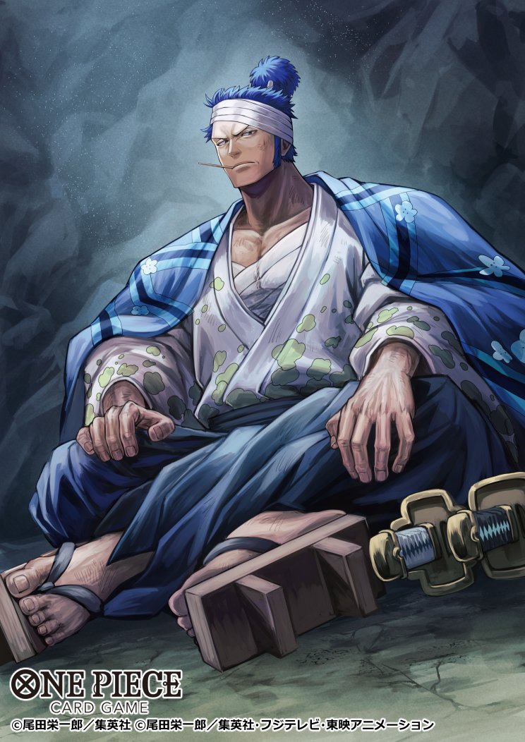 海贼王、海贼王卡牌游戏、shimotsuki ushimaru 1名男孩 缠着绷带的头 缠绷带的躯干 绷带 蓝发
