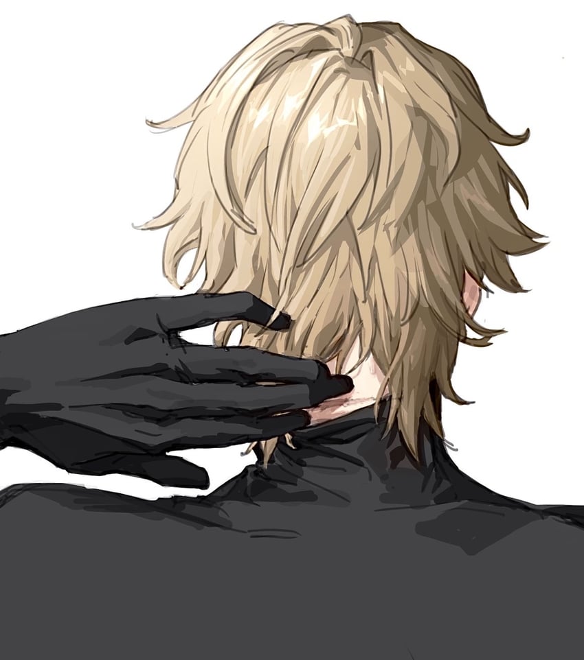 Fate/Extra、Fate系列、高文 (Fate) 1名男孩 黑色手套 金发 从后方 手套
