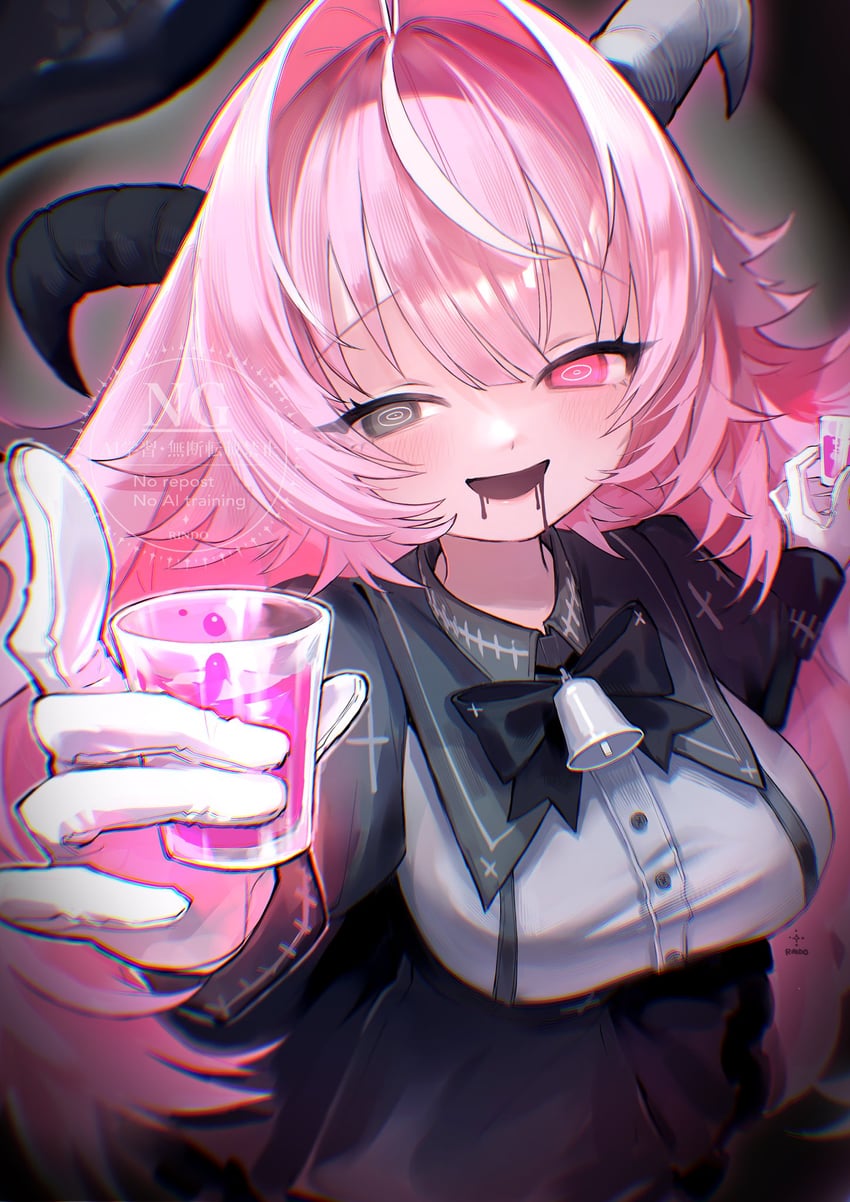 呕吐女神拼酒技巧、灵魂女性 1名女孩 @_@ 作者标志 铃铛 黑色蝴蝶结