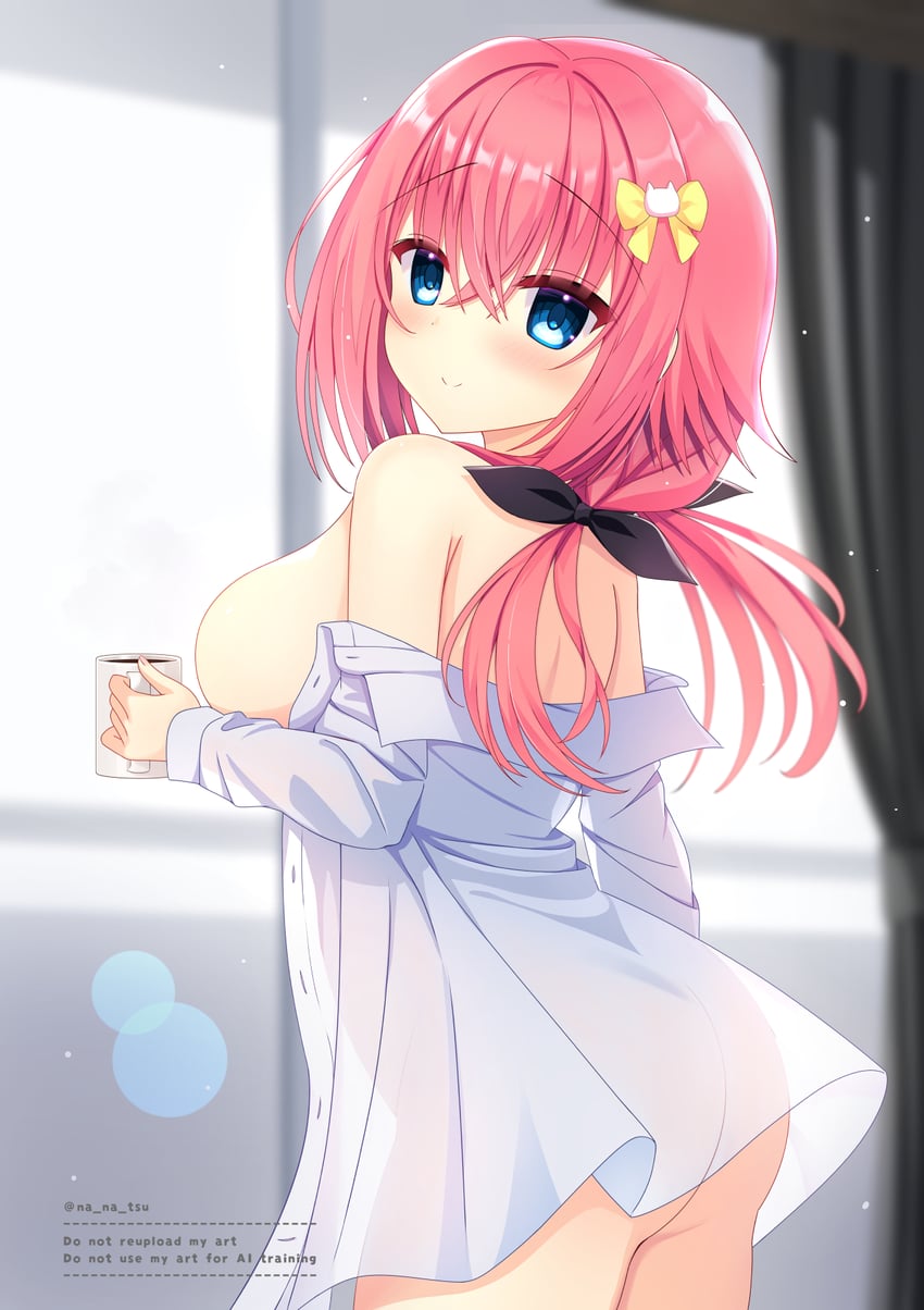 Hamidashi Creative、常盘嘉纳 1名女孩 屁股 背影 露肩 黑色蝴蝶结