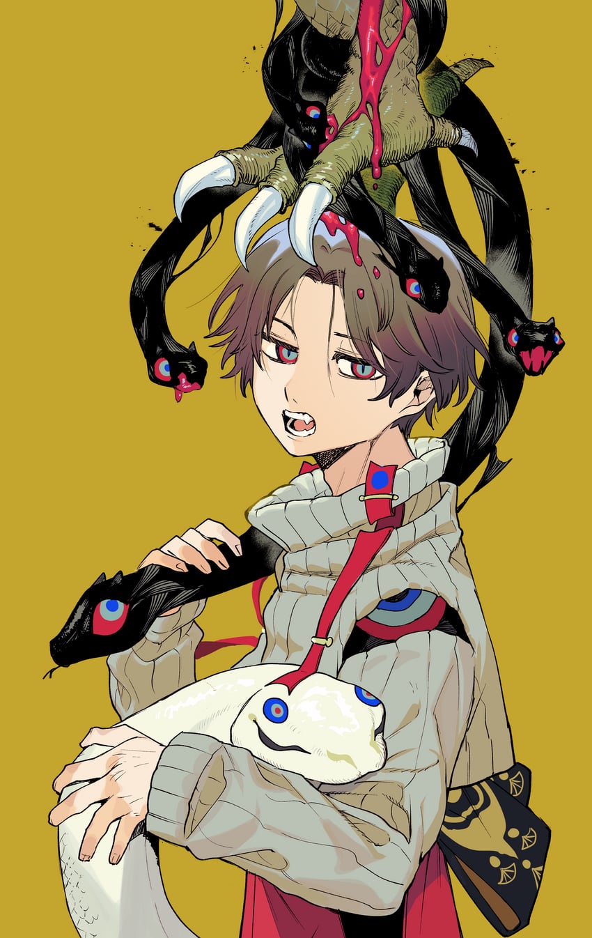 原创 1名男孩 动物 棕发 十二生肖 多眼