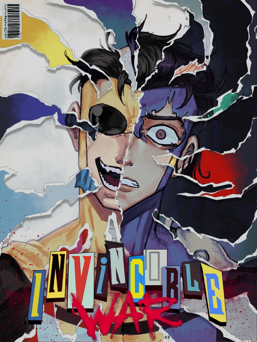 无敌少侠 (系列)、flaxan invincible、full masked invincible 1名男孩 作者名 条形码 黑发 破碎的风镜