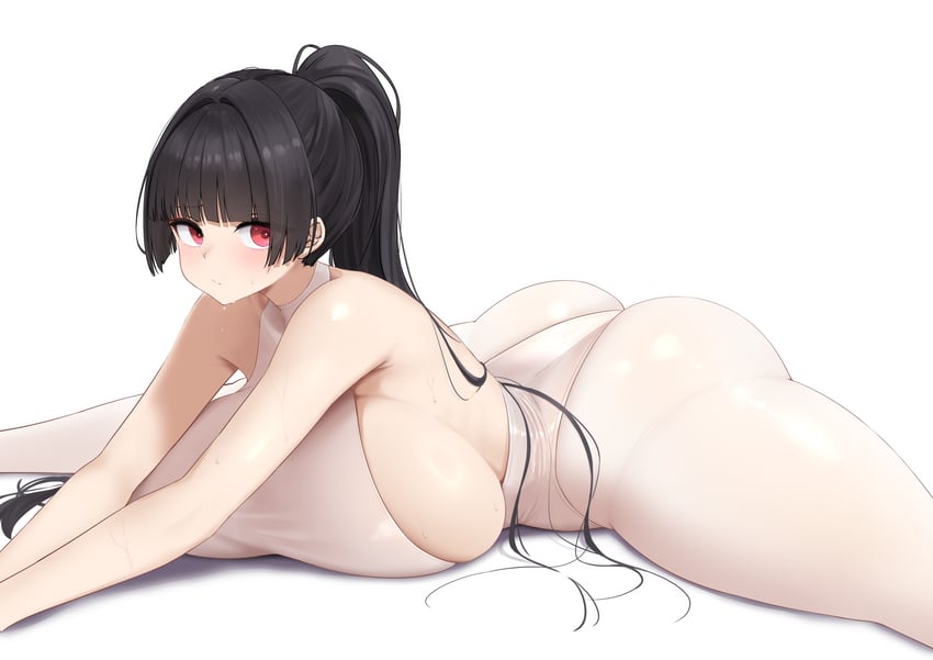 姬神绘卷、天照 (姬神绘卷) 1名女孩 不同发型 屁股 裸臂 黑发