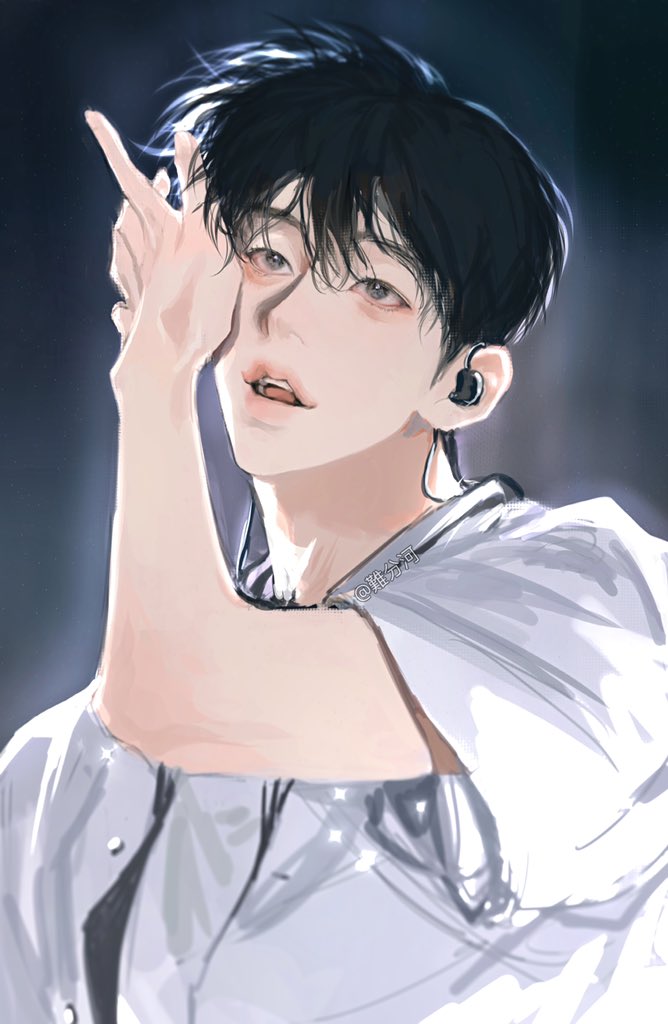 原创 1名男孩 黑发 模糊 看向观众 男性重心