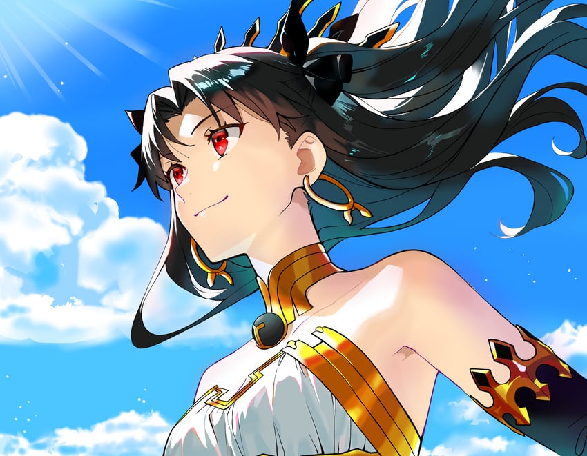 Fate/Grand Order、Fate系列、伊什塔尔 (Fate) 1名女孩 护臂 不对称袖子 比基尼 黑发
