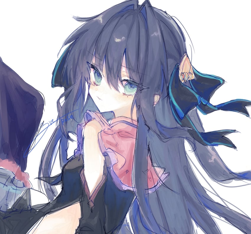 韵律源点 Arcaea、对立 (Arcaea) 1名女孩 作者名 露肩 围兜领 黑色连衣裙