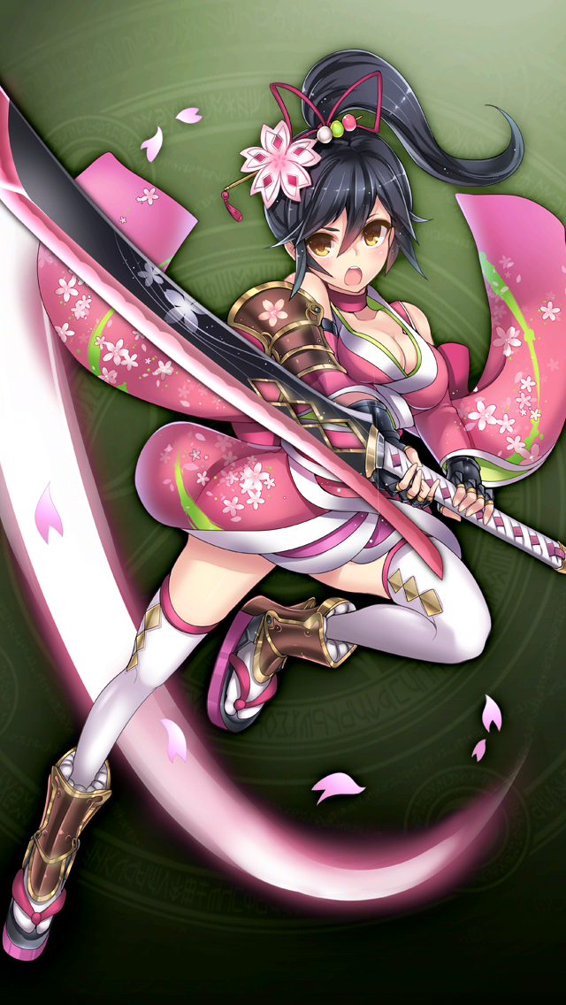 格林笔记、sakuya (grimms notes) 1名女孩 黑发 乳房 乳沟 版权标志