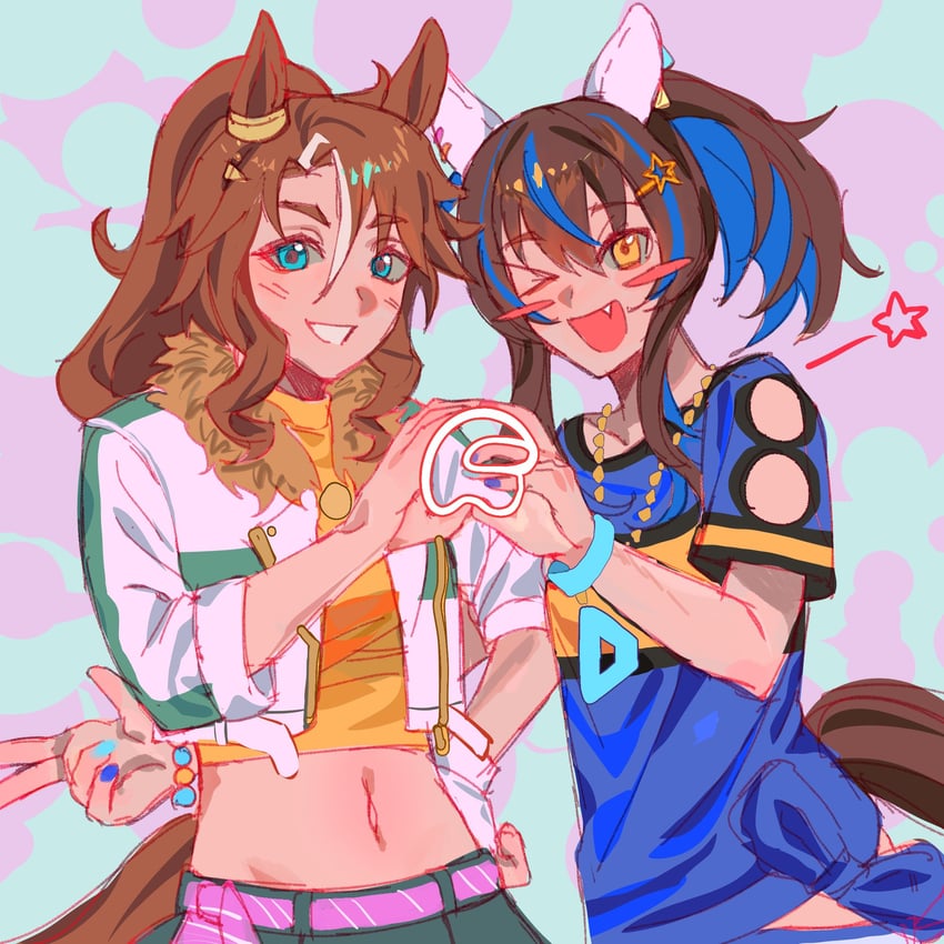 太空杀、赛马娘、大泽太阳 (Fun Fun Party Night) (赛马娘) 2名女孩 :D >_o (表情) among us hands 兽耳