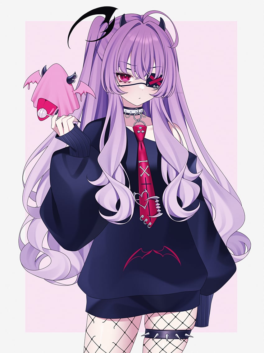 原创 1名女孩 呆毛 作者名 黑角 黑色夹克