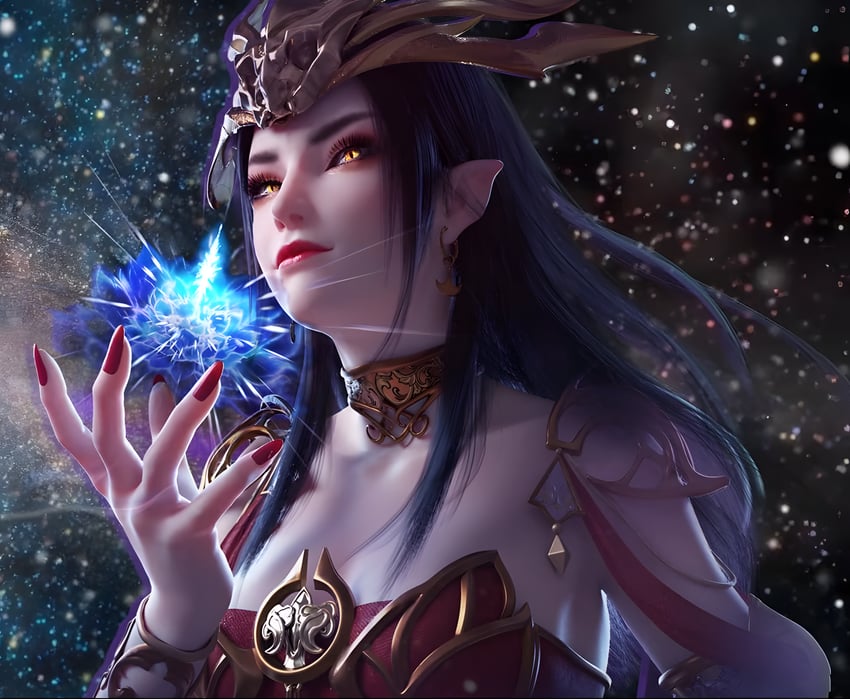 斗破苍穹、彩鳞 (斗破苍穹) 1名女孩 臂环 手链 施法 闭嘴