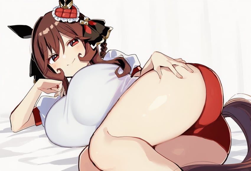 赛马娘、贵妇人(赛马娘) 1名女孩 兽耳 屁股 脸红 辫子