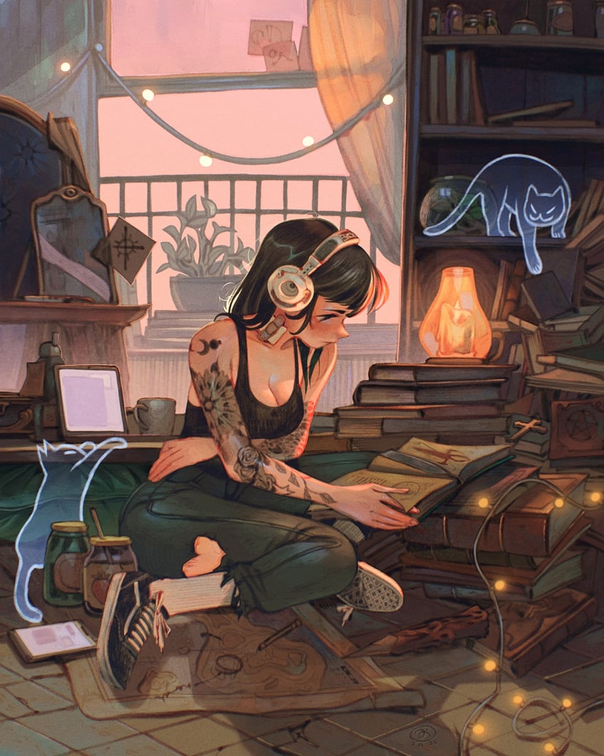 原创 1名女孩 极度精细构图 手臂纹身 创可贴 黑发