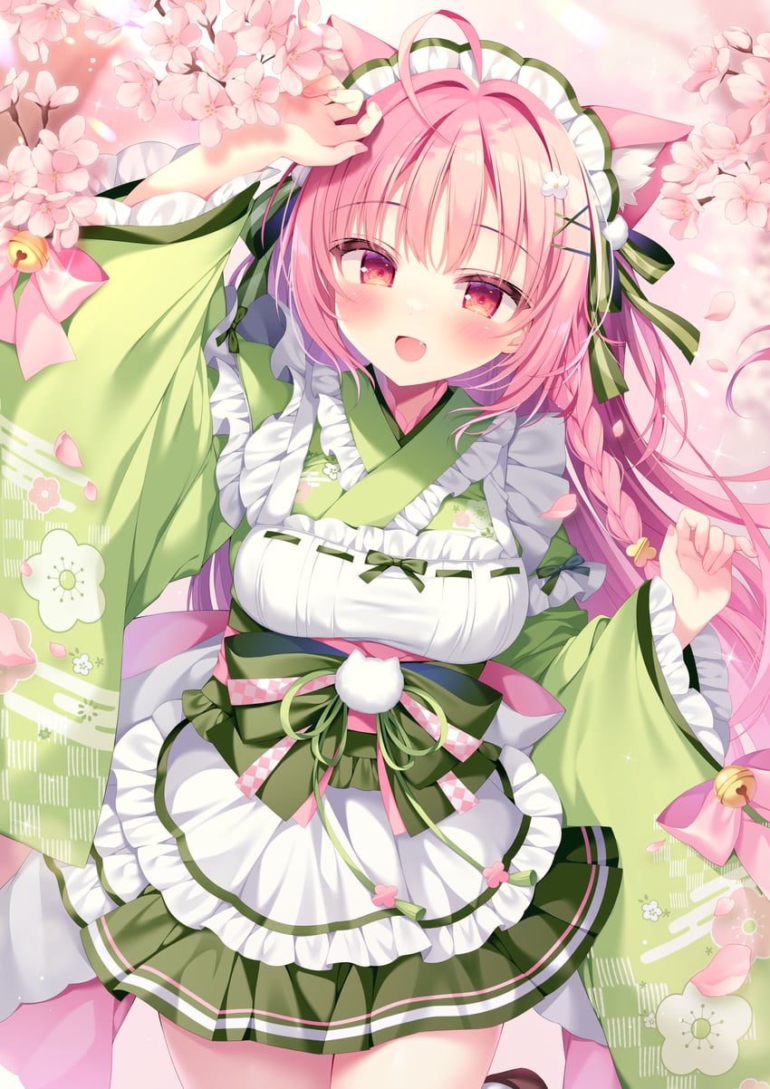 原创 1名女孩 :D 呆毛 兽耳毛 兽耳