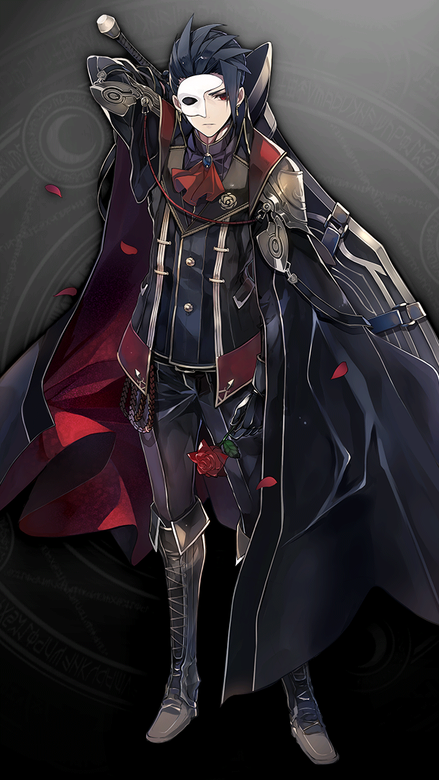 格林笔记、phantom (grimms notes)、phantom (original) (grimms notes) 1名男孩 手放在背后 铠甲 阿斯科特领巾 黑色披肩