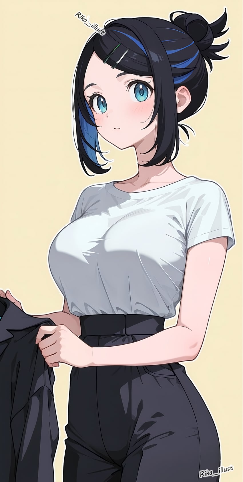 宝可梦、精灵宝可梦 (动画)、宝可梦：地平线 1名女孩 年龄增长 黑发 黑色西装 蓝眼