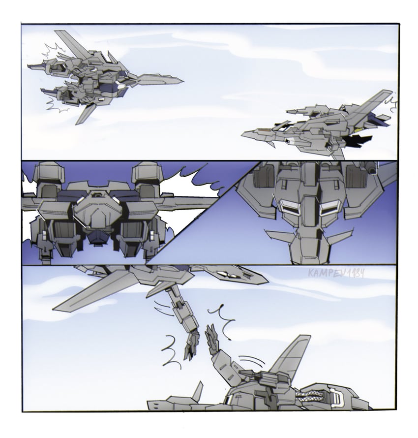 高达、机动战士高达UC、德尔塔普拉斯 飞行器 作者名 云 多云天空 漫画