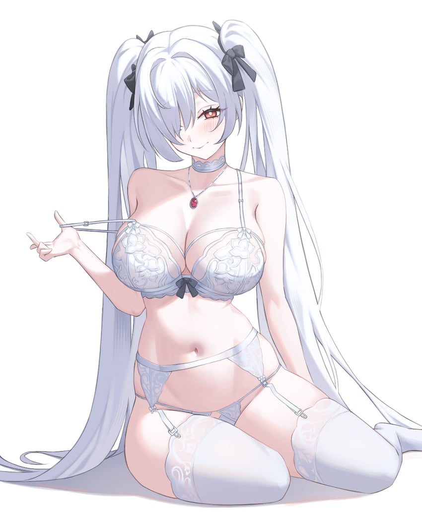 胜利女神：妮姬、灰姑娘 (妮姬) 1名女孩 黑色蝴蝶结 蝴蝶结 胸罩 乳房