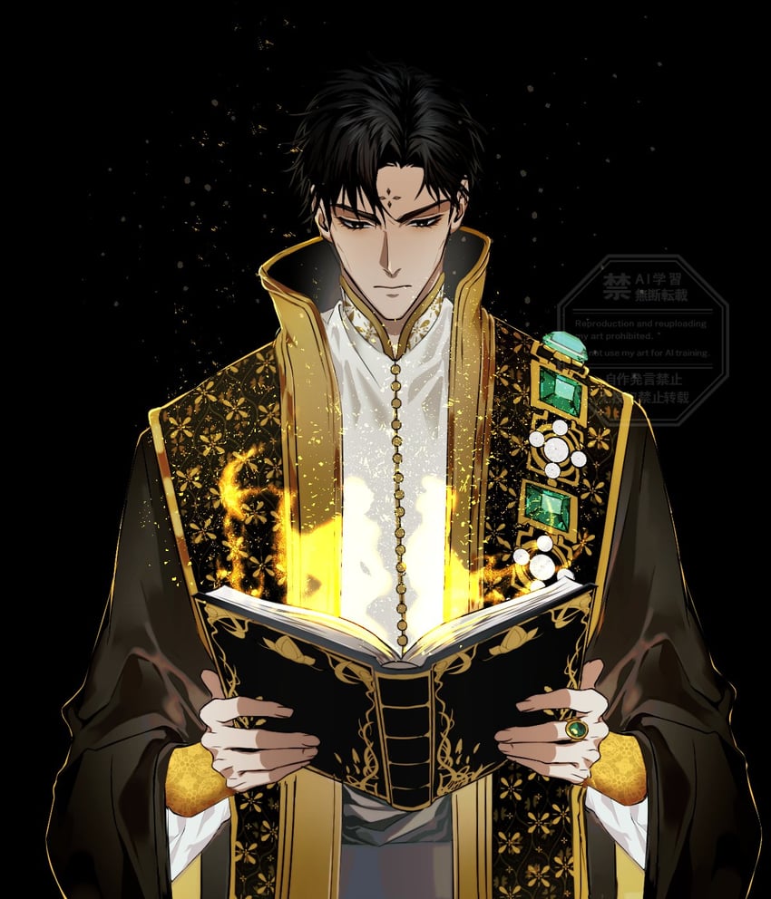 苏丹的游戏、nawfal (sultan's game) 1名男孩 黑色背景 黑发 书 棕眼睛