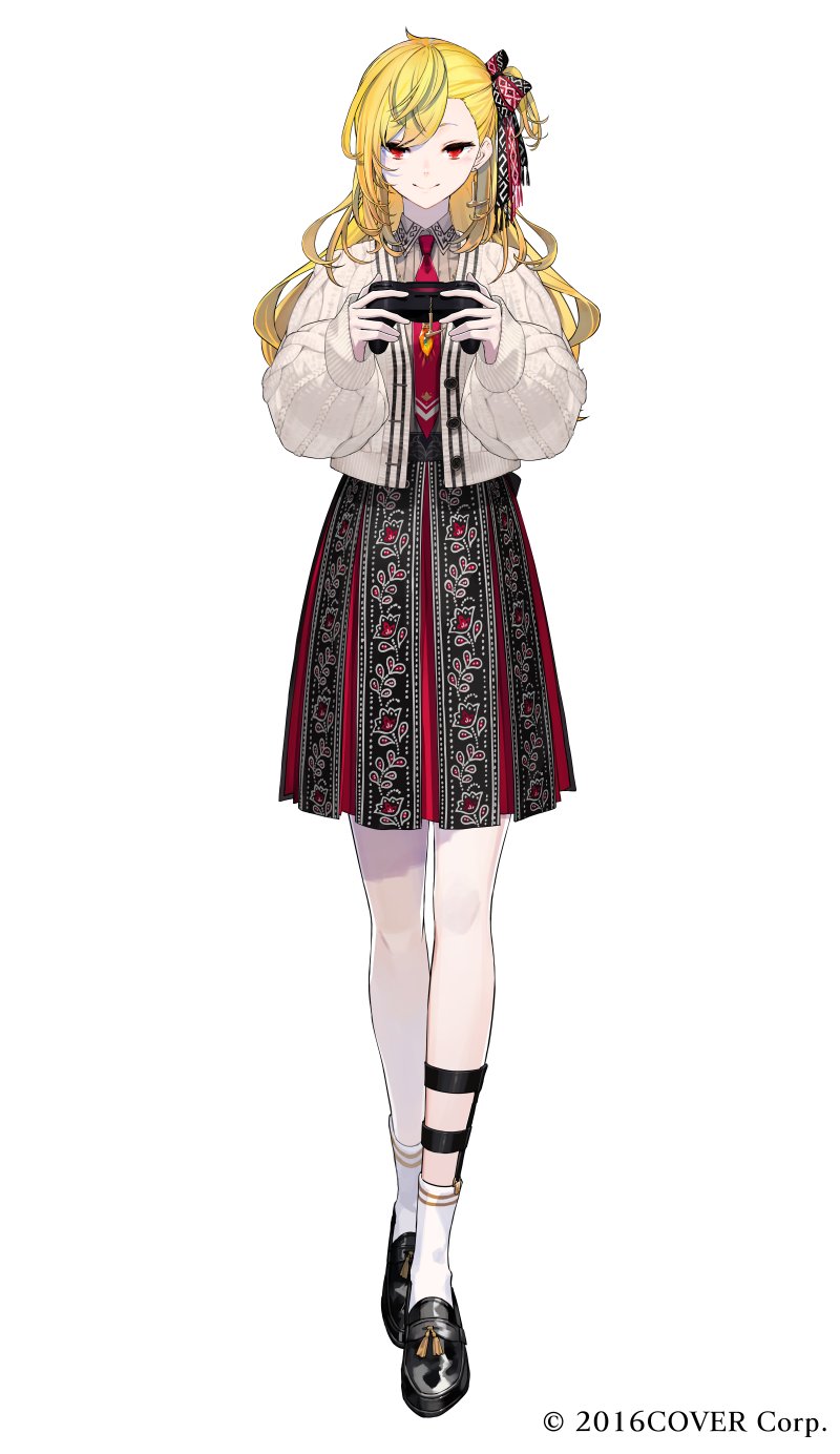 Hololive、Kaela Kovalskia、Kaela Kovalskia (印尼私服) 1名女孩 替换服装 黑鞋 黑色裙子 金发