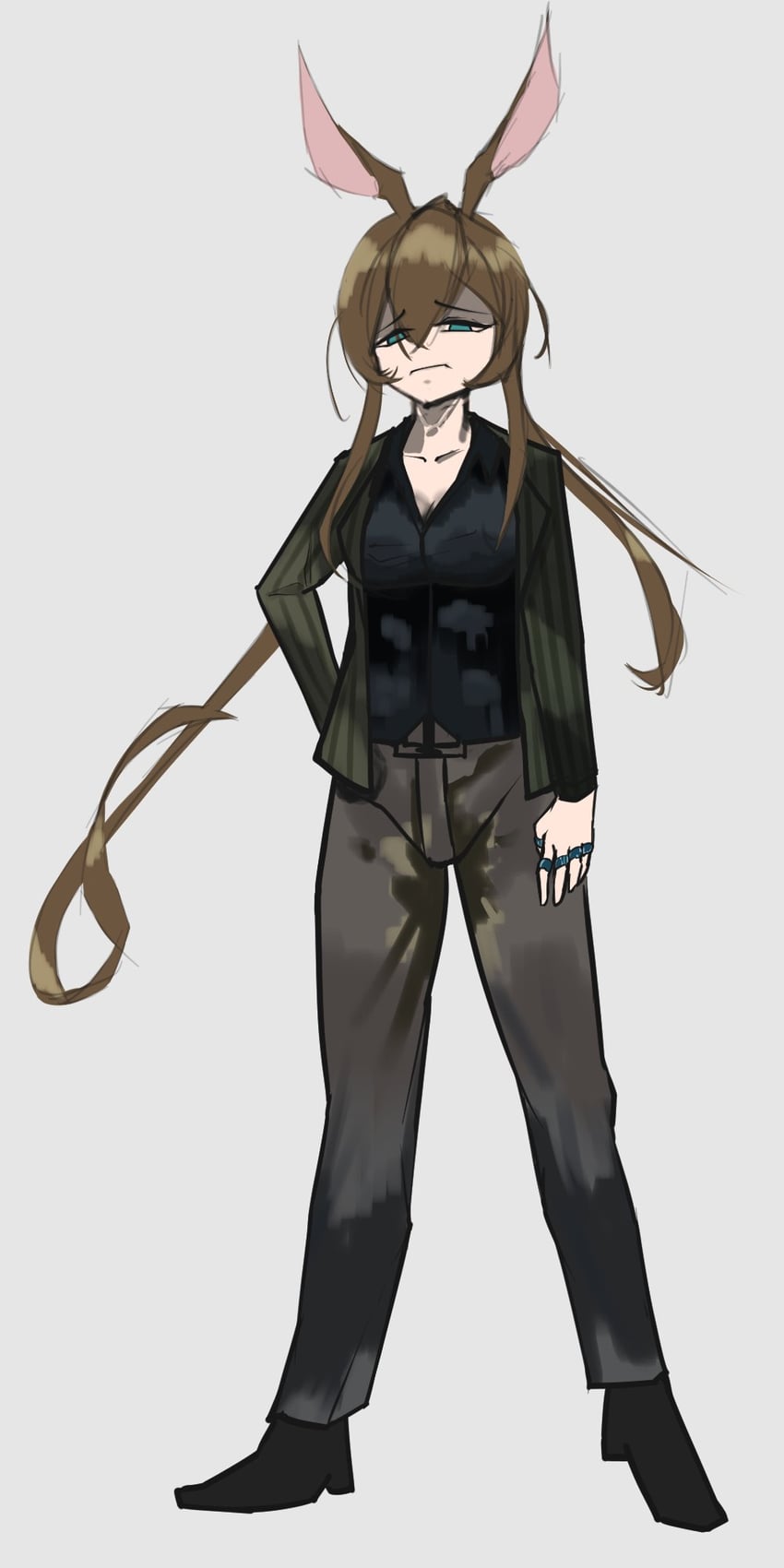 明日方舟、边狱公司、Project Moon 1名女孩 兽耳 蓝眼 棕发 角色扮演