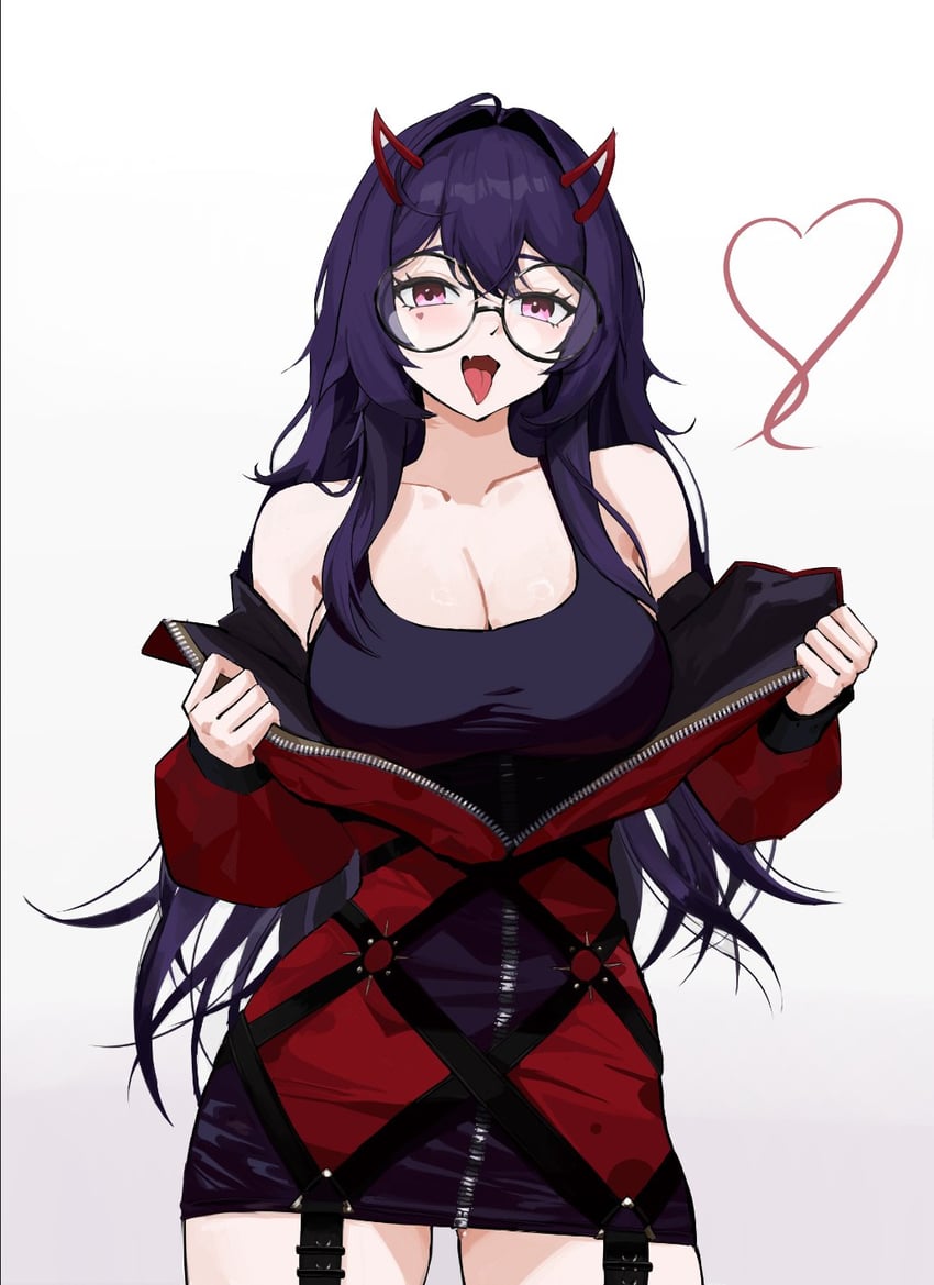 个人势虚拟主播、Akuma Nihmune、悪魔新娘 (休闲) 1名女孩 黑色连衣裙 乳房 乳沟 连衣裙