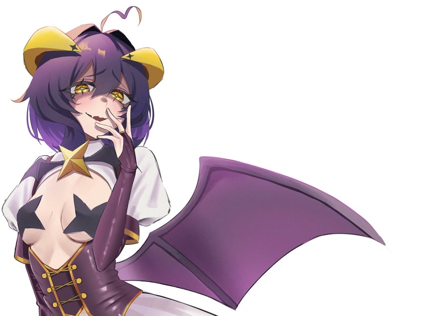 憧憬成为魔法少女、柊舞缇娜、玛吉雅·拜泽 1名女孩 :D 呆毛 蝙蝠胸针 脸红