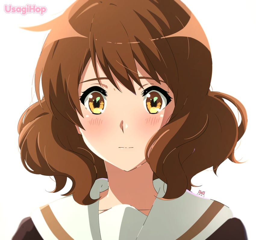 吹响吧！上低音号、黄前久美子 1名女孩 呆滞脸 赛璐珞上色 作者名 脸红