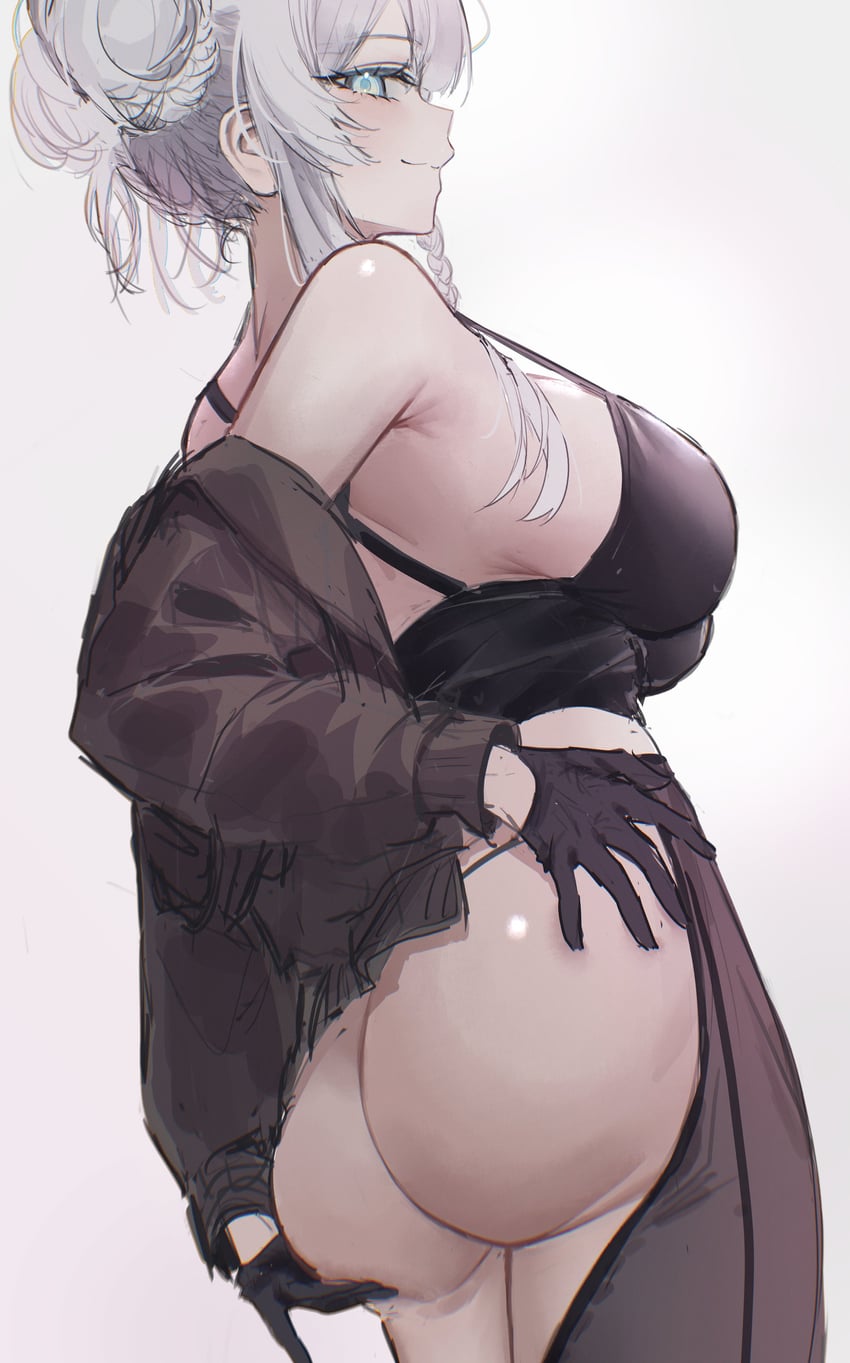 原创 1名女孩 腋窝褶皱 屁股 露背裤 露肩