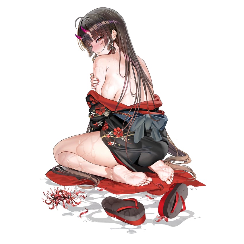 最后起源、灵魂武器、莉莉·普露希亚 1名女孩 呆毛 背影 侧乳(后方视点) 齐刘海