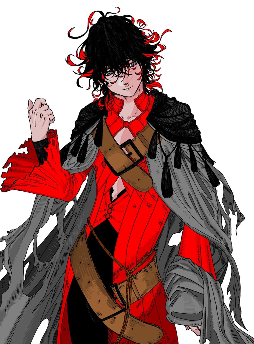 Fate/Grand Order、Fate系列、但丁 (Fate) 1名男孩 黑发 胸带 披风 挂耳染