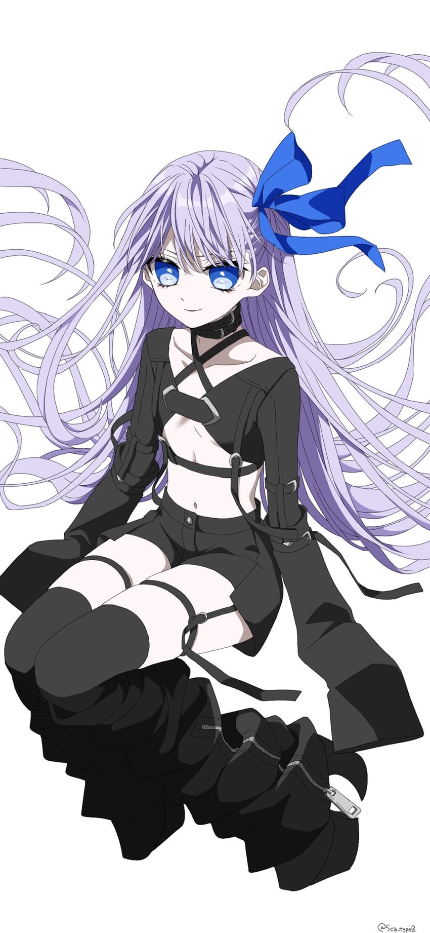 Fate/Grand Order、Fate系列、溶解莉莉丝 (Fate) 1名女孩 蓝眼 蓝色丝带 乳房 项圈
