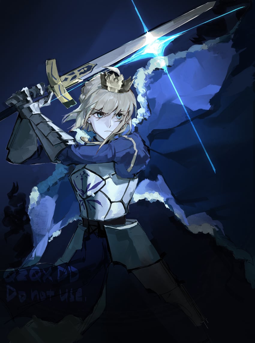Fate/Grand Order、Fate系列、阿尔托莉雅·潘德拉贡 (Fate) 1名女孩 呆毛 铠甲 铠甲裙 金发
