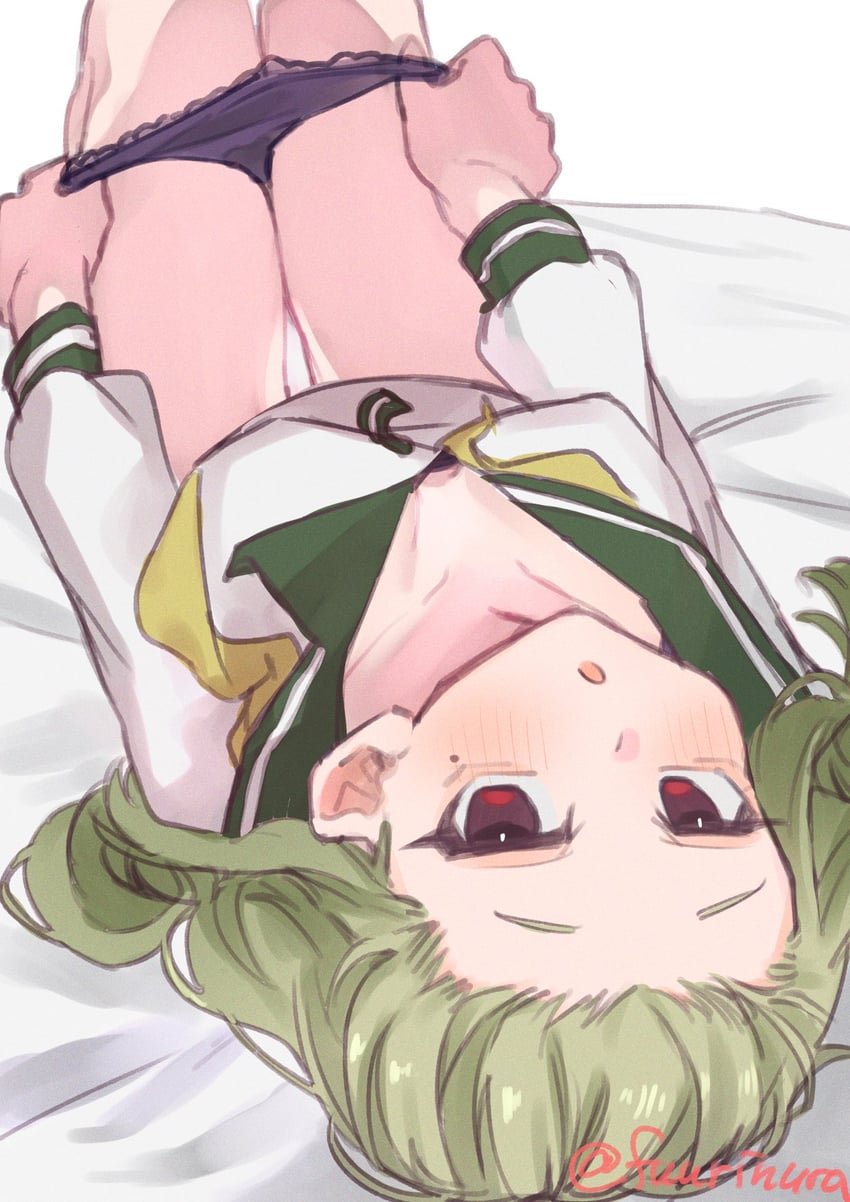 憧憬成为魔法少女、阿良河基维 1名女孩 惊讶 黑色内裤 脸红 乳房