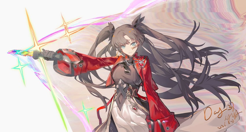 Fate/stay night、Fate系列、崩坏：星穹铁道 1名女孩 黑色手套 蓝眼 棕发 耳环