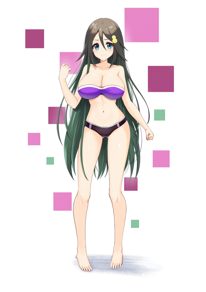 无彩限的怪灵世界、和泉玲奈 1名女孩 异形乳量 (大) 赤脚 比基尼 黑发