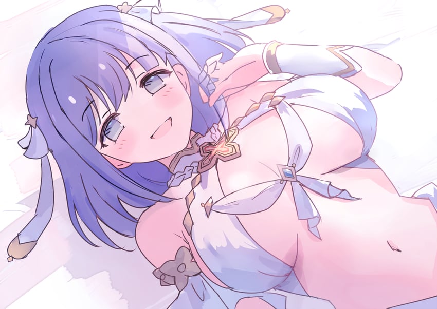 公主连结！、美空 (公主连结)、优衣(礼装) 乳房 乳沟 连衣裙 巨乳 躺卧