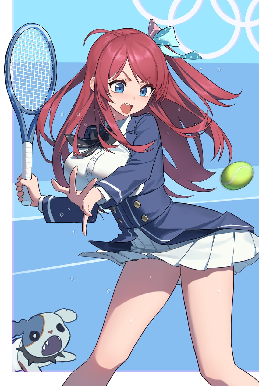 二次元插画 狗 汗水