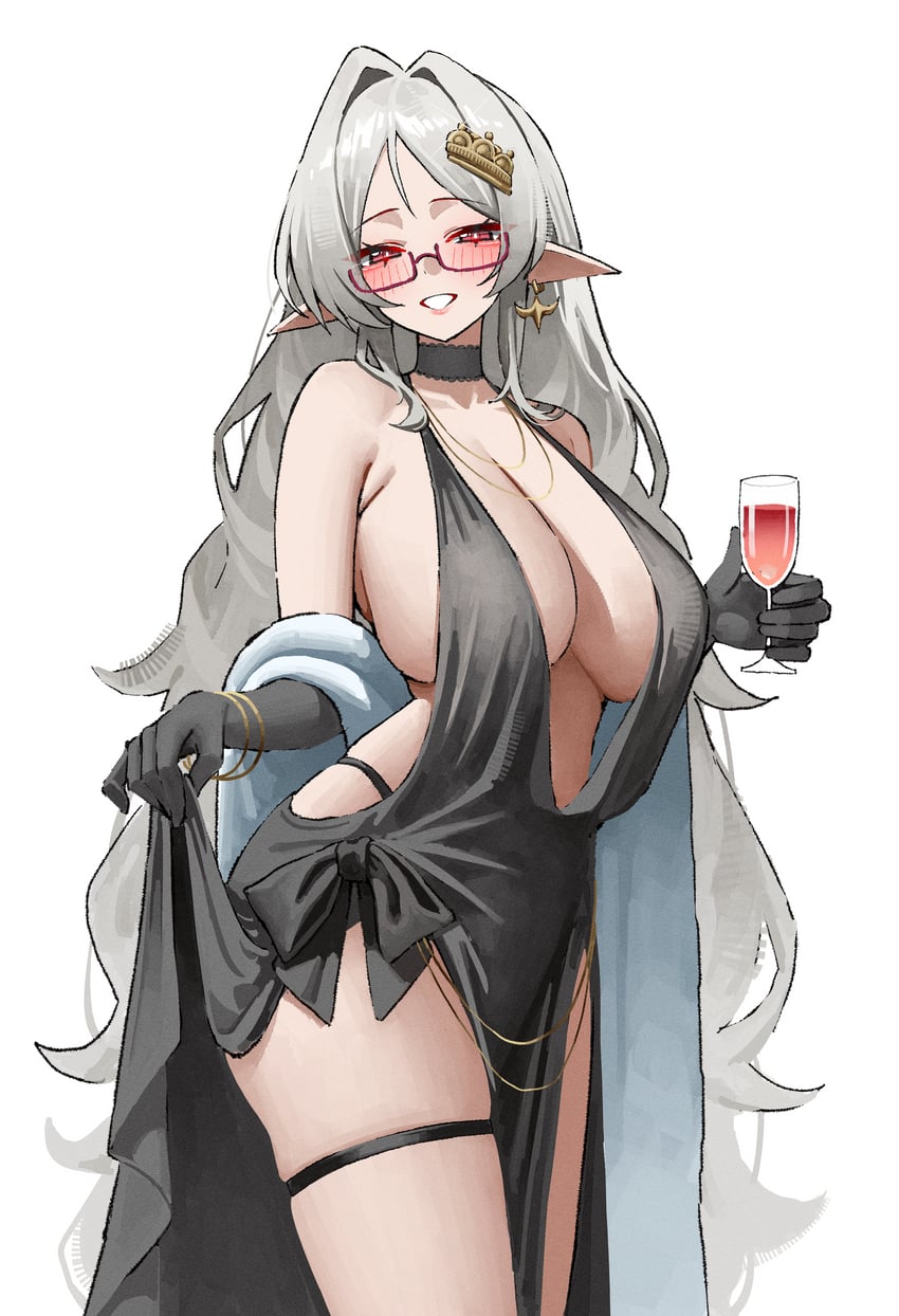 原创 1名女孩 露肩 脸红 乳房 项圈