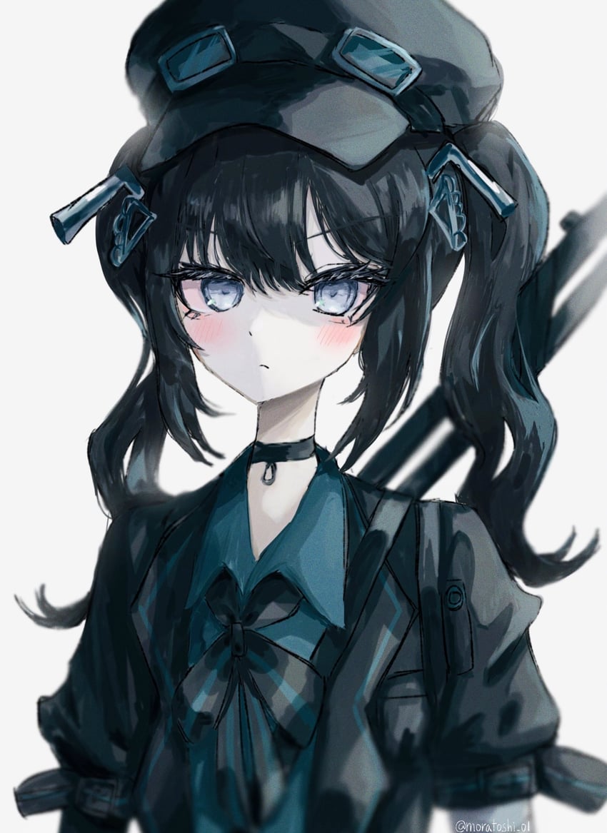 魔法少女的小镇审判、黑部奈乃花 1名女孩 作者名 包扎的手臂 绷带 黑色项圈