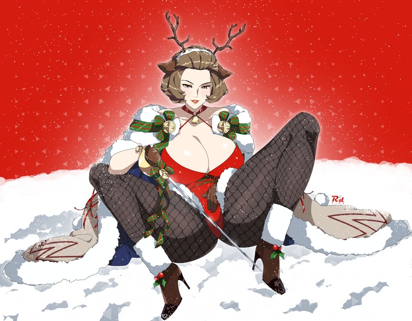 火焰纹章、火焰之纹章：风花雪月、火焰之纹章：英雄 1名女孩 动物装 兽耳 鹿角 作者标志