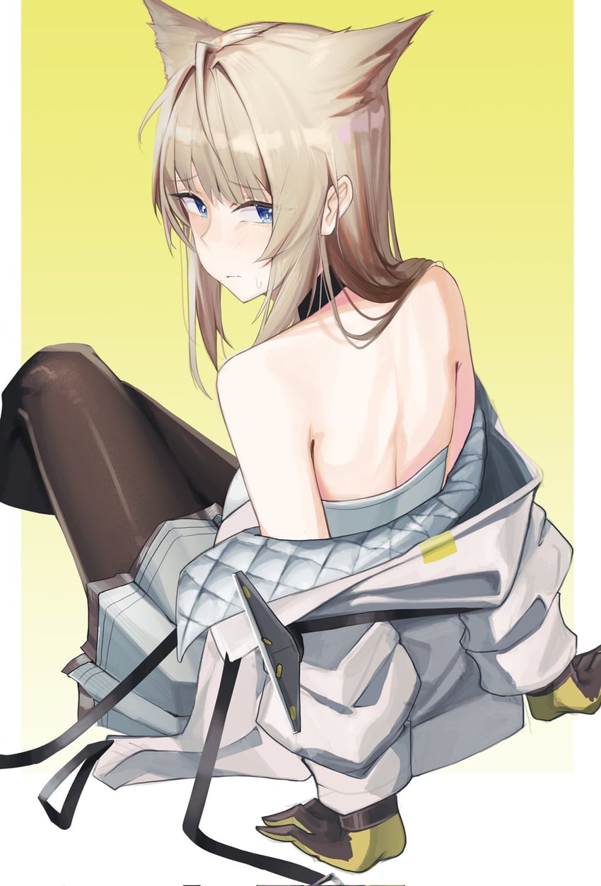 明日方舟、明日方舟：终末地、佩莉卡 (明日方舟：终末地) 1名女孩 兽耳 背影 鸟耳 鸟娘