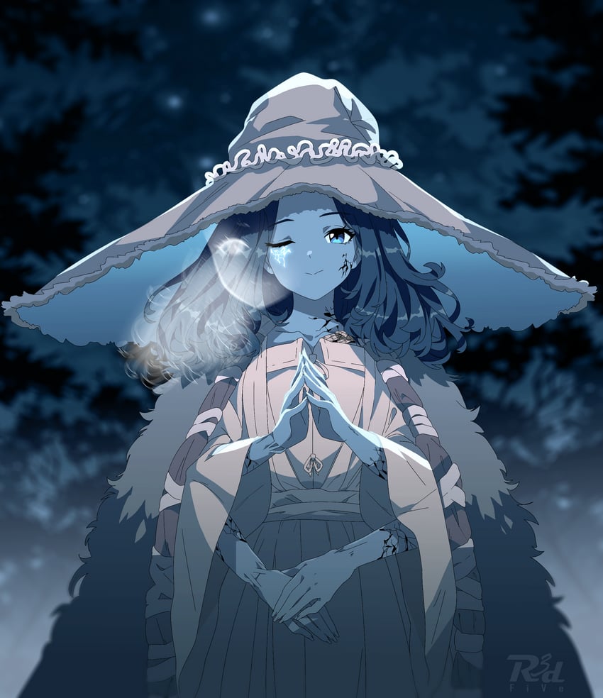 艾尔登法环、魔女菈妮 (艾尔登法环) 1名女孩 :> 作者标志 作者名 蓝眼